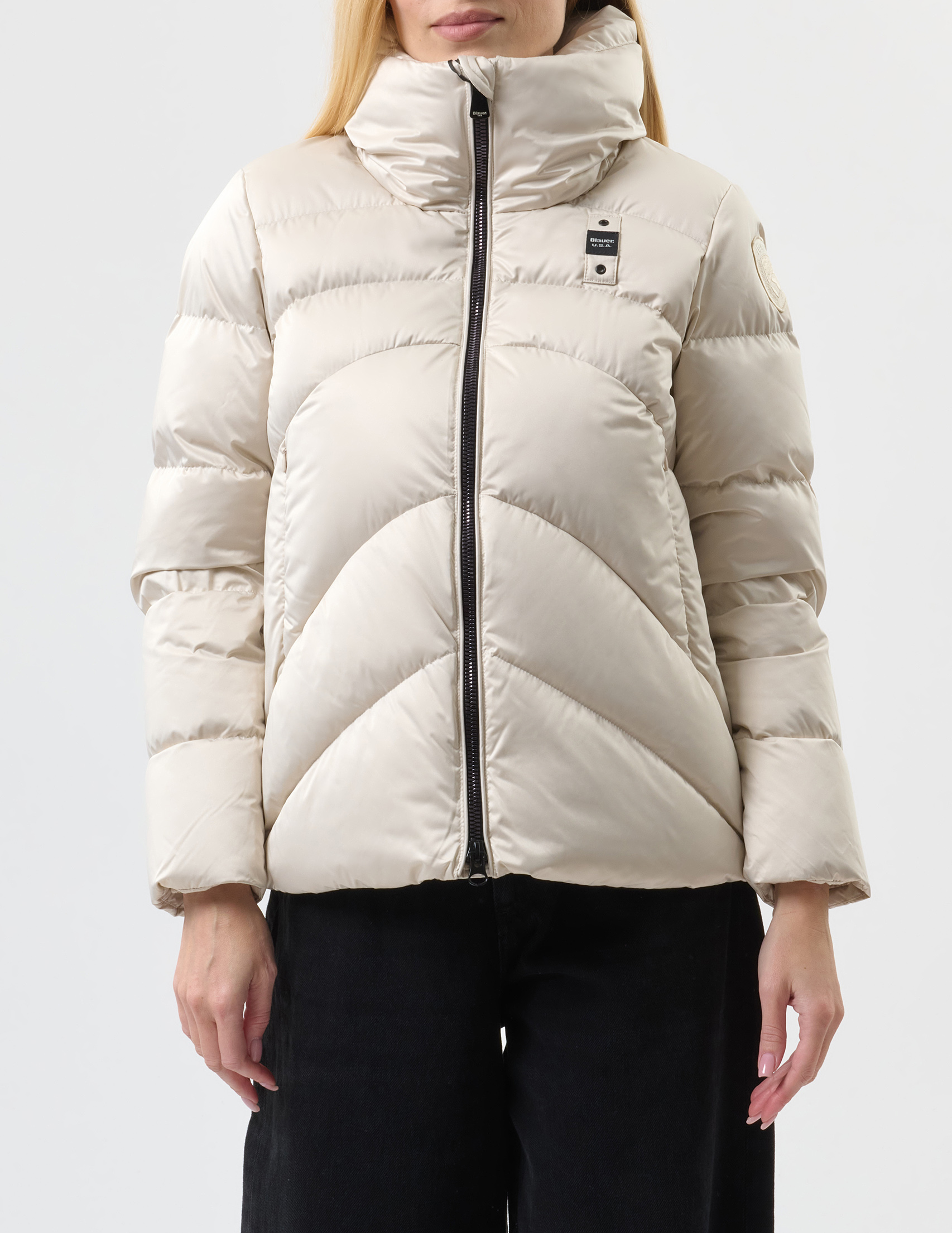 

Пуховик, Бежевый;молочный