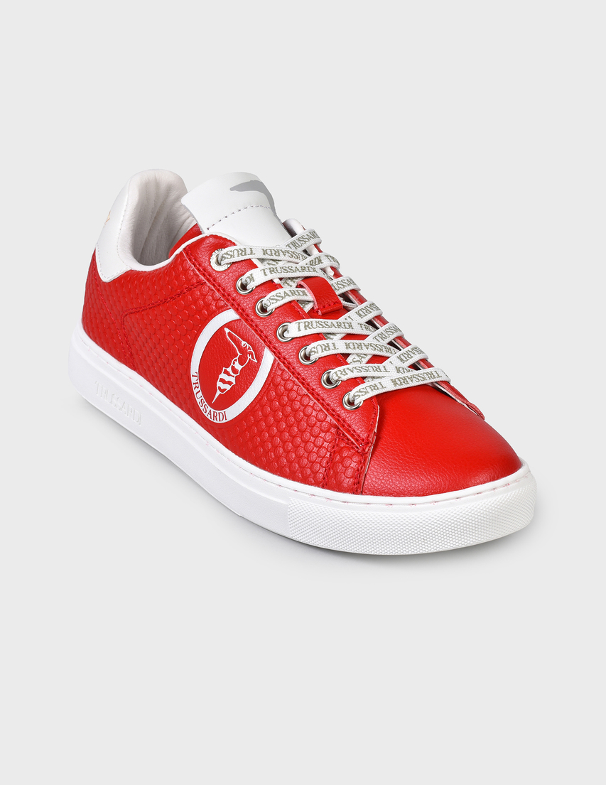 женские красные Кеды Trussardi AGR-79A006459Y099998-R684 - фото-2