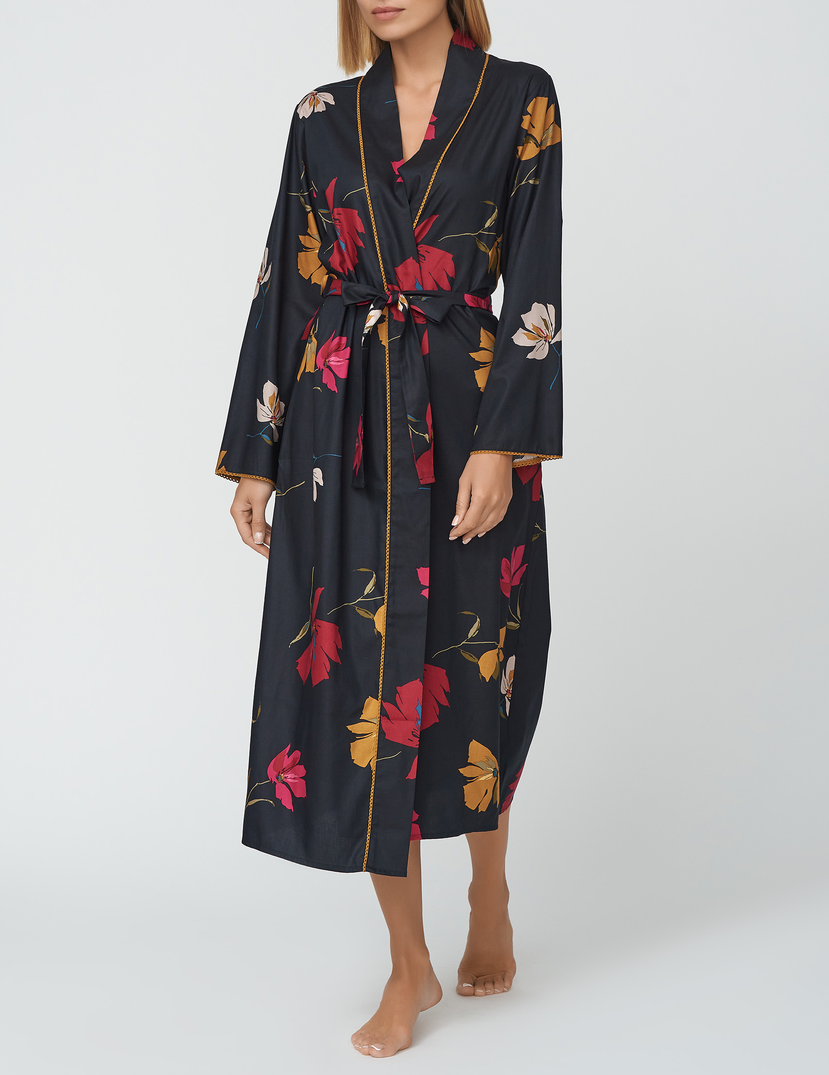 

Халат, Многоцветный;принт