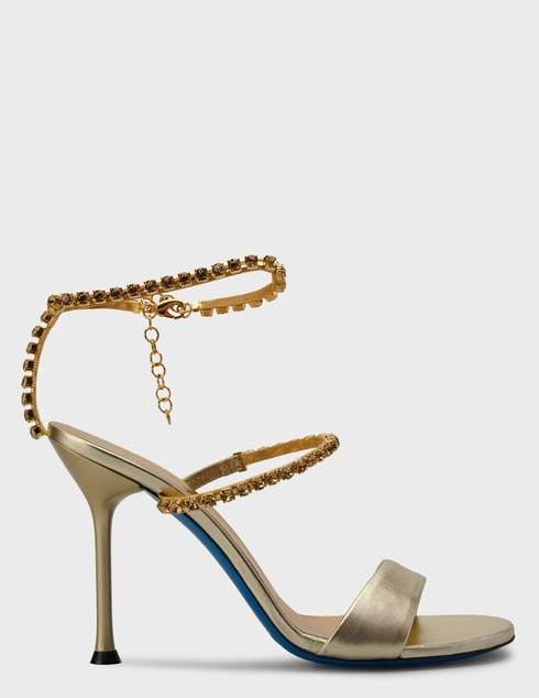 женские золотые кожаные Босоножки Loriblu 10311GOLD_gold - фото-5