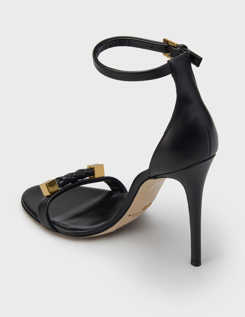 женские черные Босоножки Elisabetta Franchi SA-12L-61E2-V550-110 - фото-2