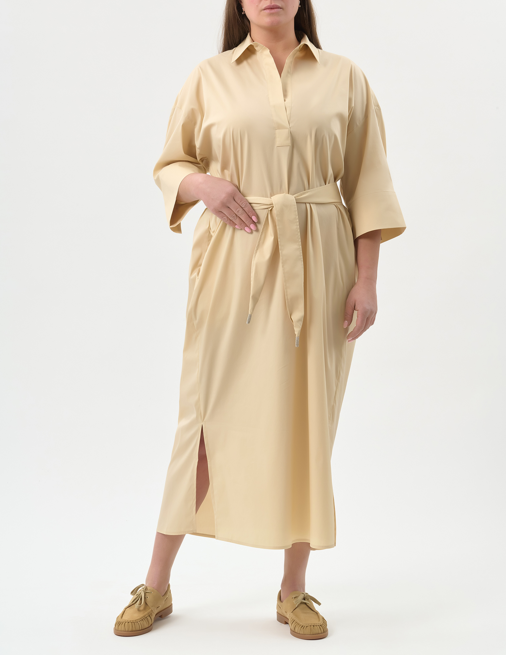 

Платье, Бежевый;молочный