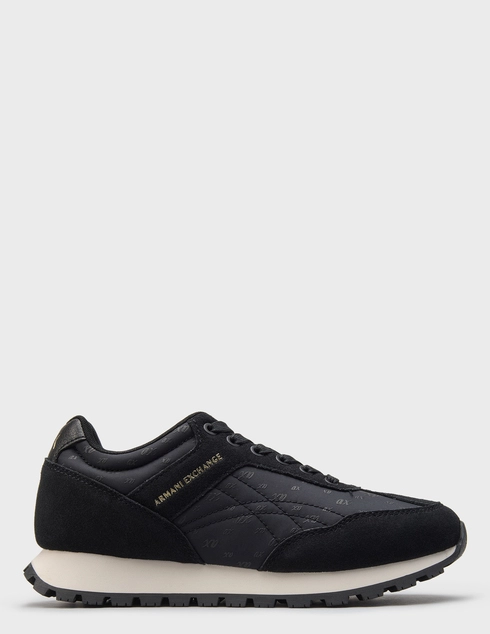 женские черные текстильные Кроссовки Armani Exchange XW003128AF27442-MC005 - фото-5