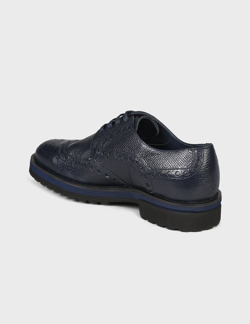 мужские синие Дерби Pertini 191M24221C1-478 - фото-2