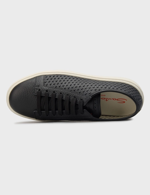 черные мужские Кеды Santoni 21978-black 23793 грн