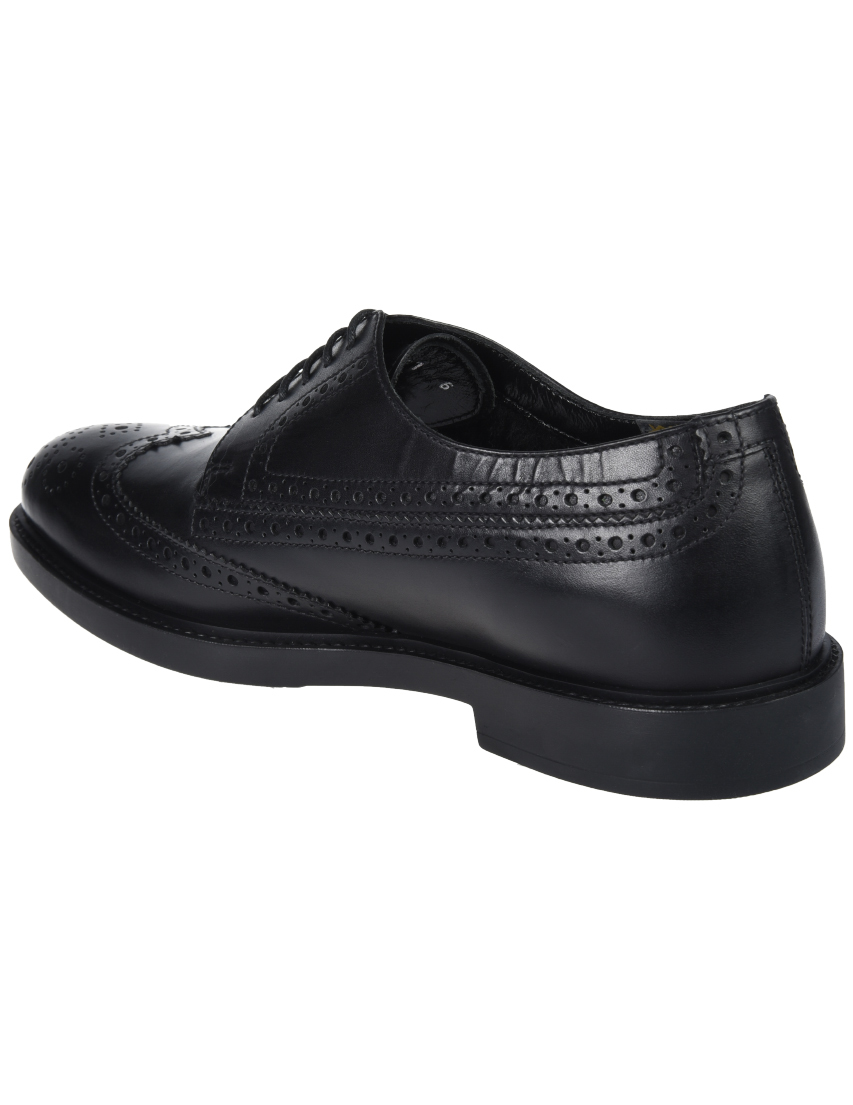 мужские черные Броги Fratelli Rossetti S46169_black - фото-2