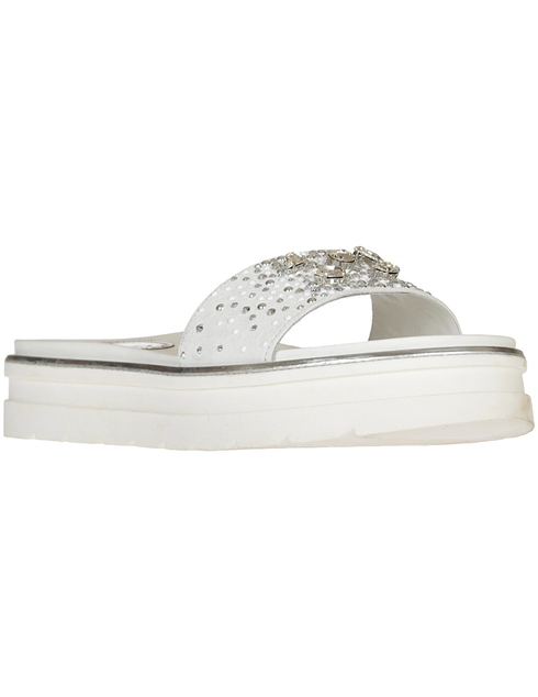 белые Шлепанцы Loretta Pettinari 5539-З-strass_white
