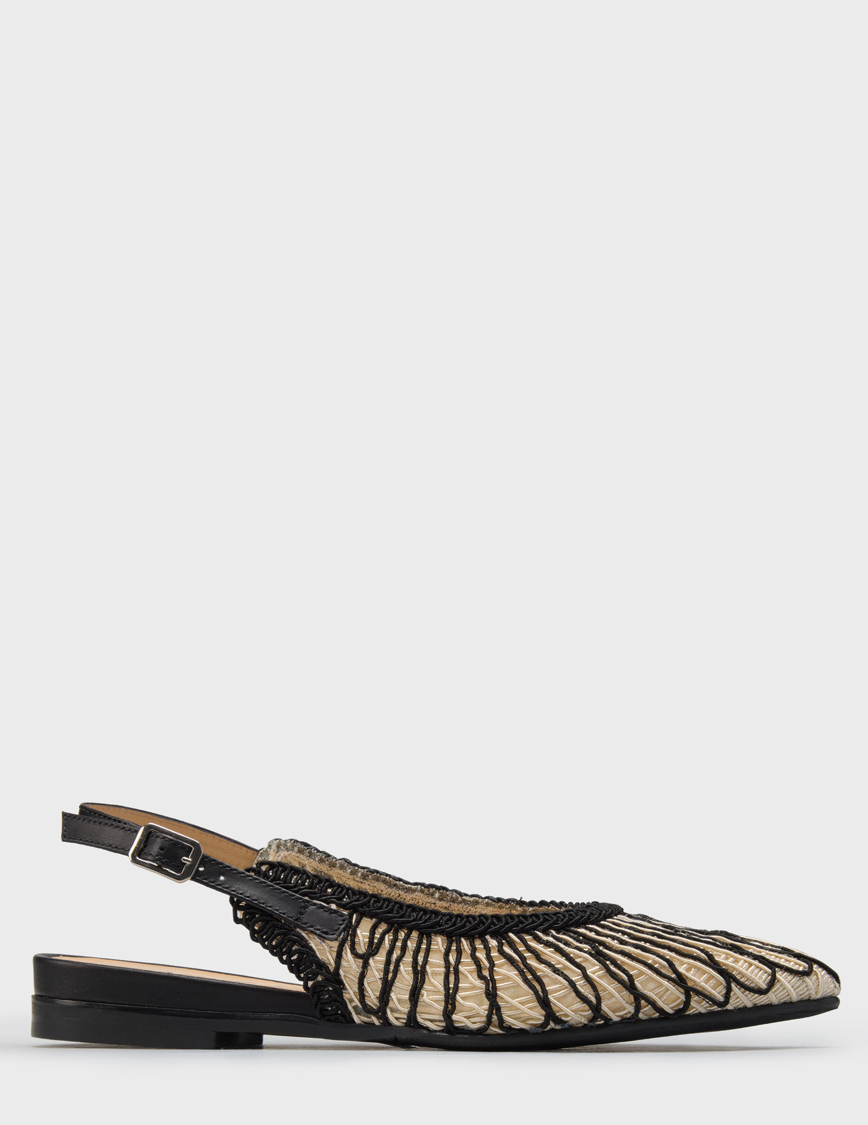 

Босоножки, Бежевый;черный