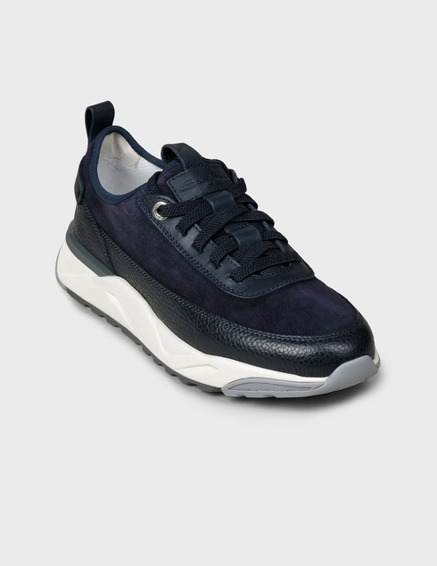 синие Кроссовки Santoni Sant-SS20-MBIO21323BGRGVBRU75-blue