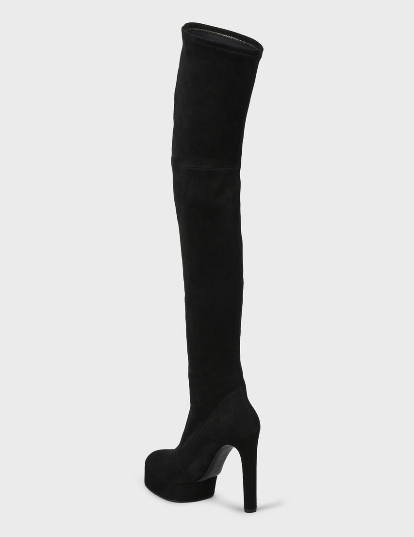 женские черные Ботфорты Casadei S1T982T1201T00059000-black - фото-2