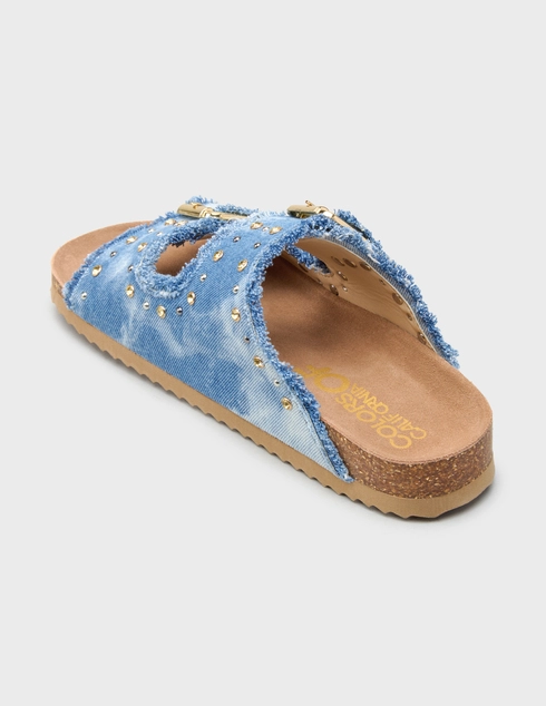 женские голубые Шлепанцы Colors Of California 406-N-jens-blu_blue - фото-2