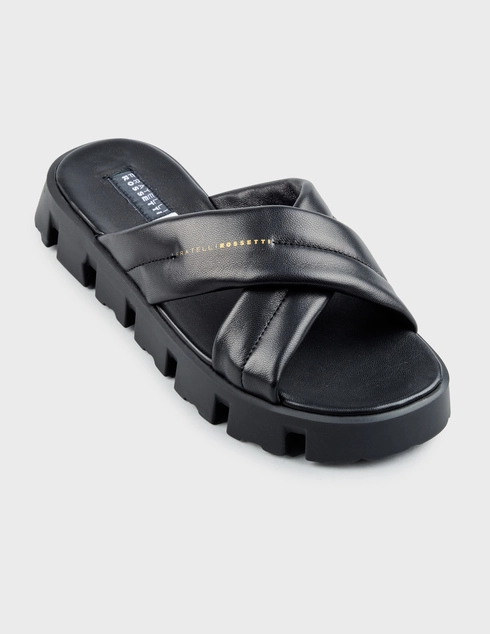 черные Шлепанцы Fratelli Rossetti 76895_black