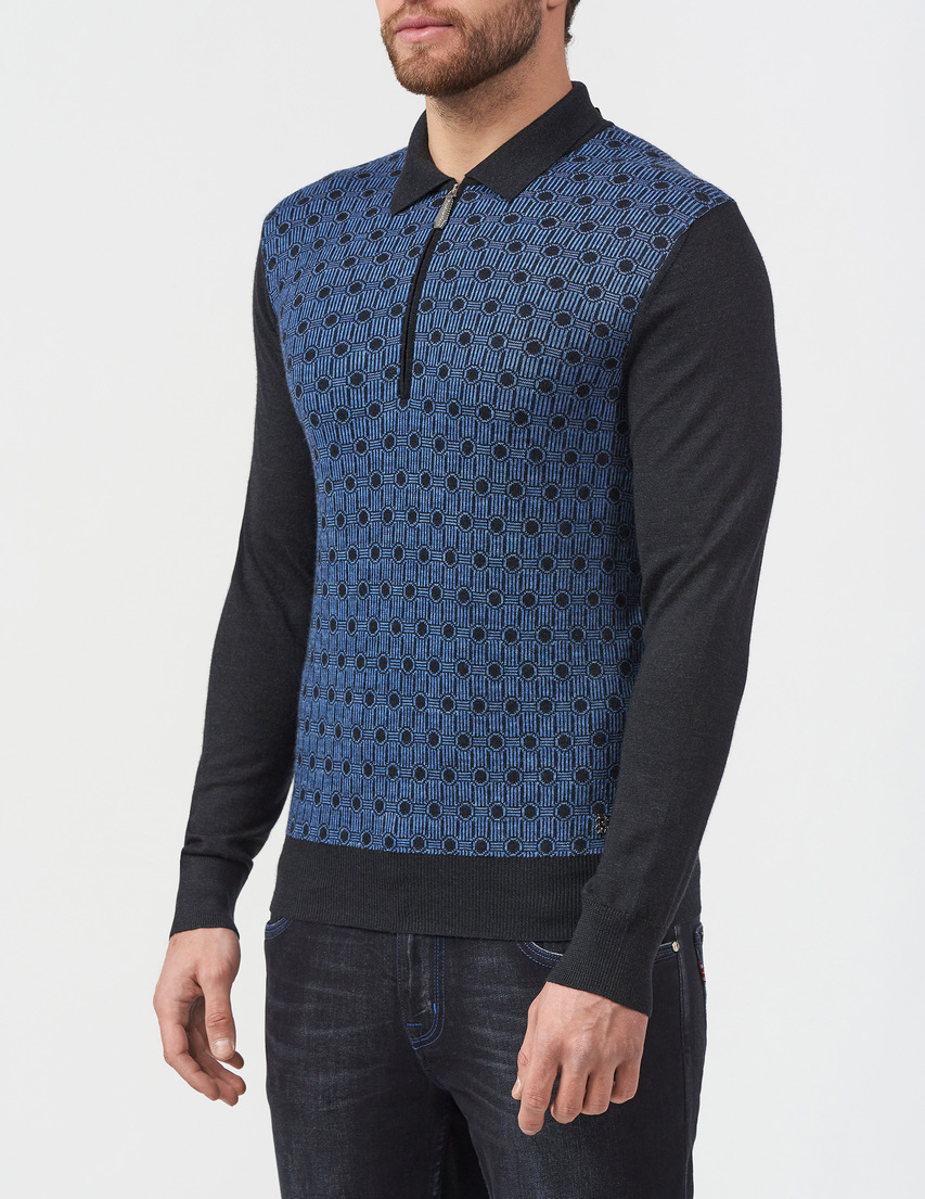 Massimo Sforza  ZIP-POLO-OCTAGON-blue фото-2