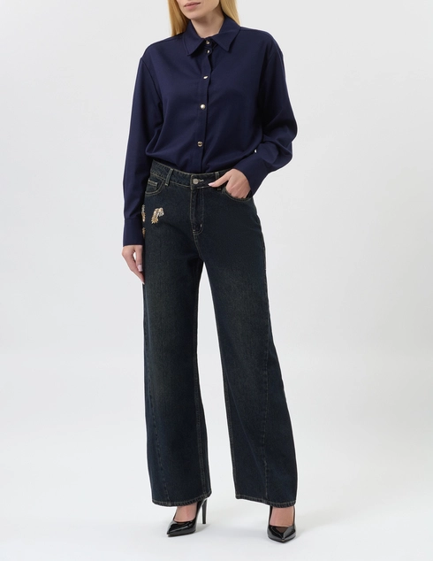 Kaos DK002-jeans-blunotte-strass_blue фото-2