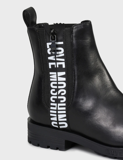 женские черные кожаные Ботинки Love Moschino 21094-black - фото-5