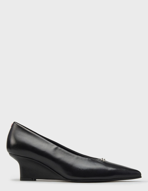 женские черные кожаные Туфли Halmanera isra51-black - фото-5