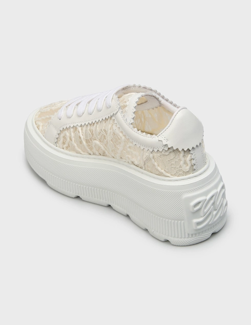 женские белые Кеды Casadei 106--white - фото-2
