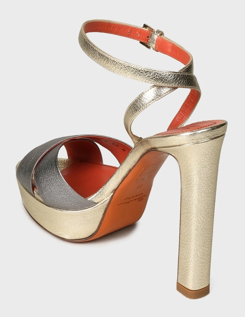 женские золотые Босоножки Santoni WHOV57080HX2RBKED60-gold - фото-2