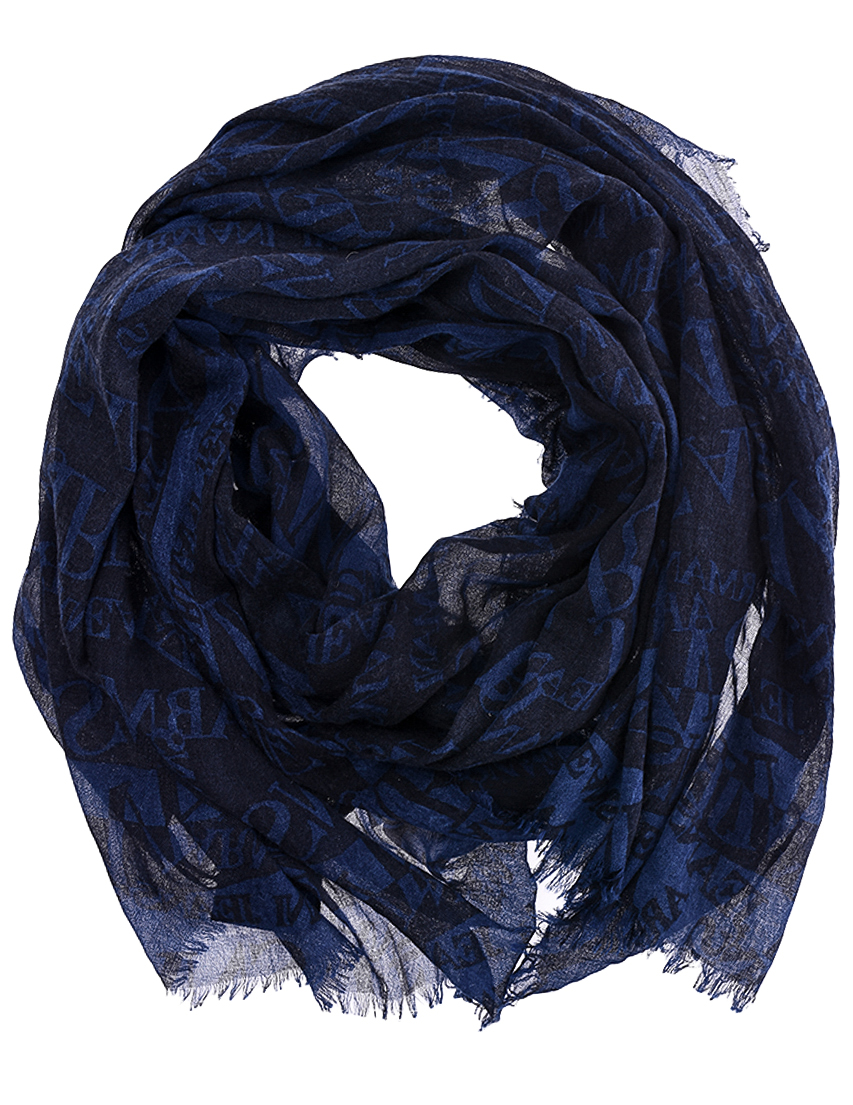 Темно синий шарф