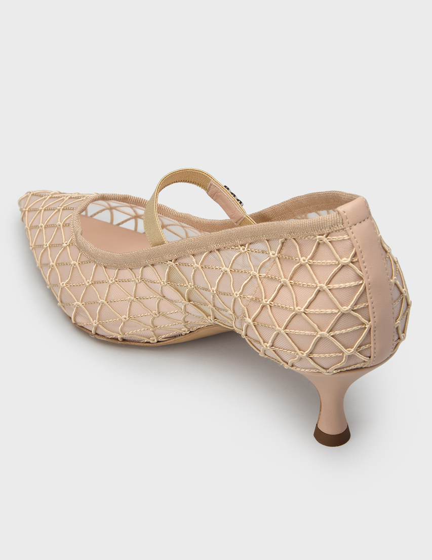 женские бежевые Туфли Casadei 049_beige - фото-2