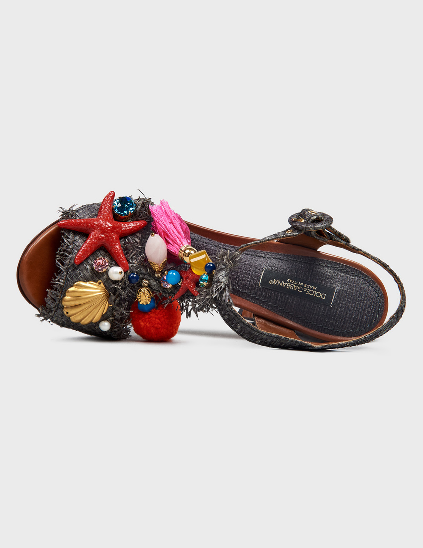 серые женские Босоножки Dolce & Gabbana CR0331-Brown_gray 23996 грн