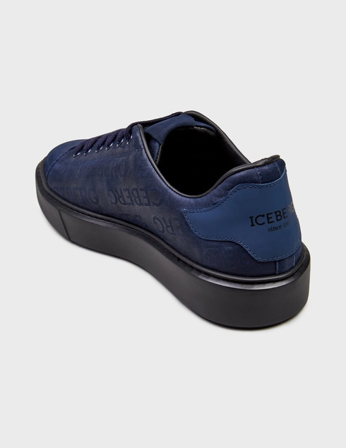 мужские синие Кеды Iceberg 1684-NB-logo-blunotte_blue - фото-2