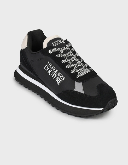 мужские черные Кроссовки Versace Jeans Couture 71YA3SE2-899 - фото-2