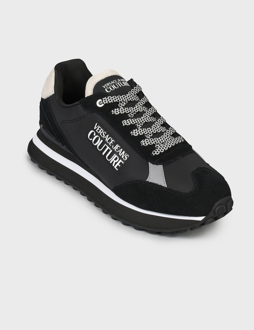 мужские черные Кроссовки Versace Jeans Couture 71YA3SE2-899 - фото-2