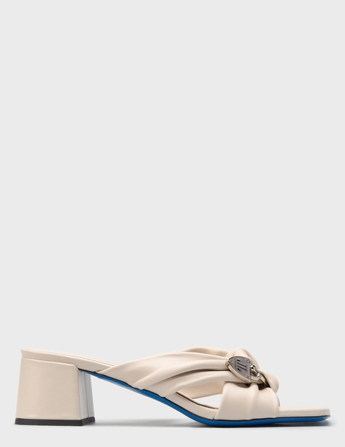 женские бежевые кожаные Мюли Loriblu 6EQ5LV32-V3206 - фото-5