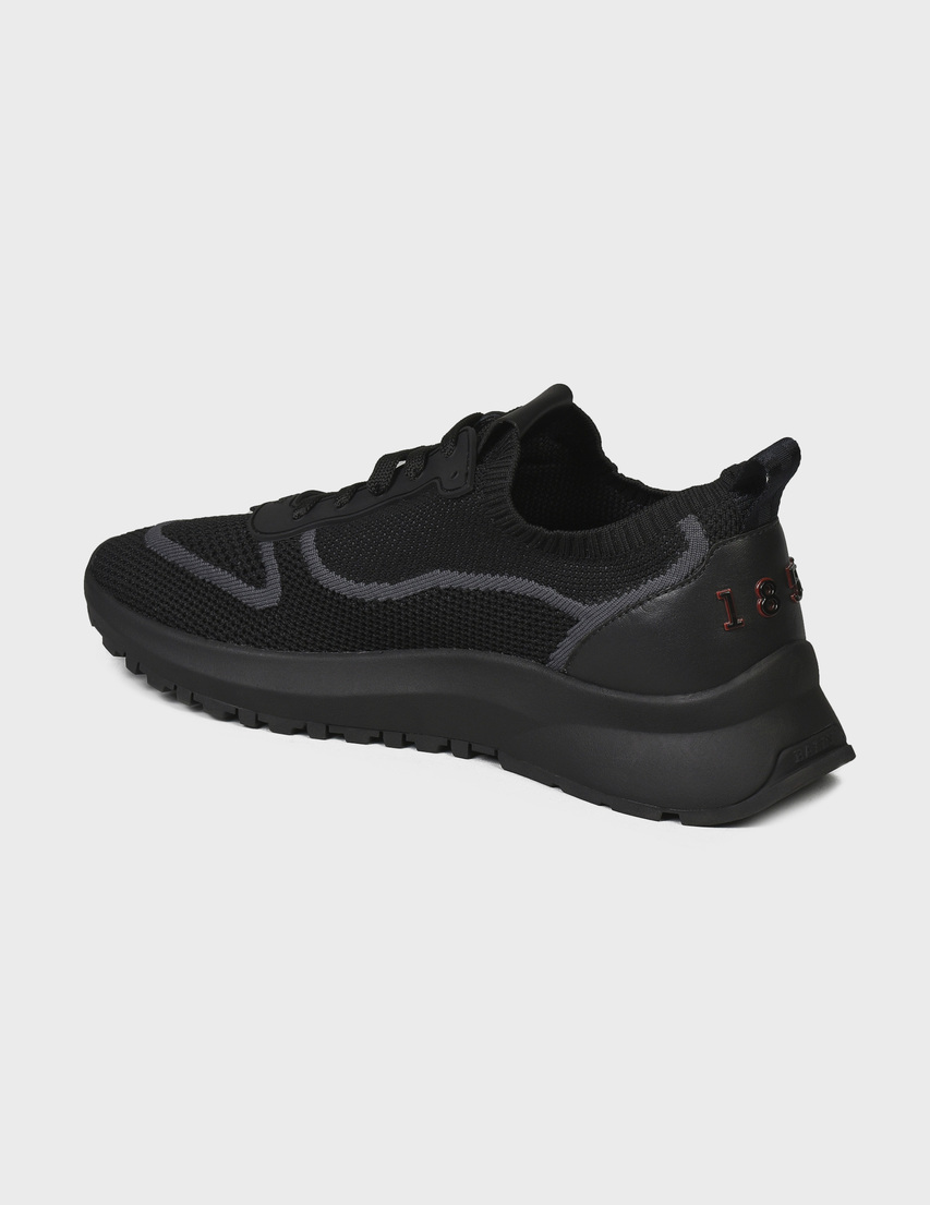 мужские черные Кроссовки Bally 0667_black - фото-2