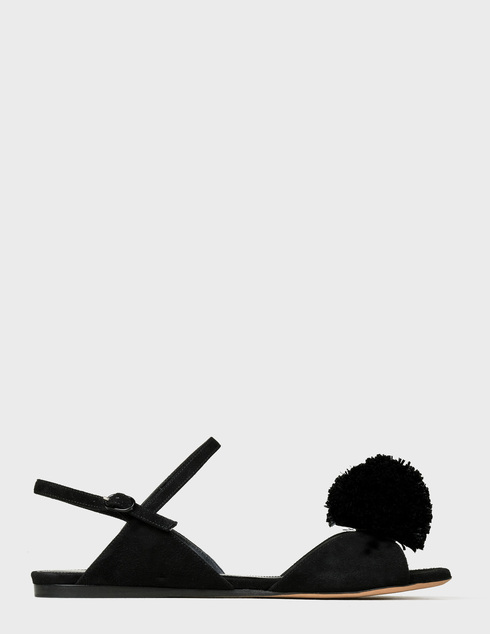 женские черные замшевые Сандалии Nina Ricci NR30052-07056-black - фото-5