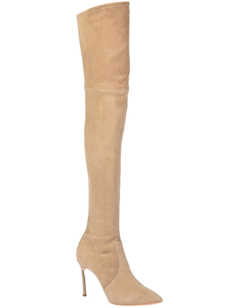 бежевые Ботфорты Casadei 909_beige