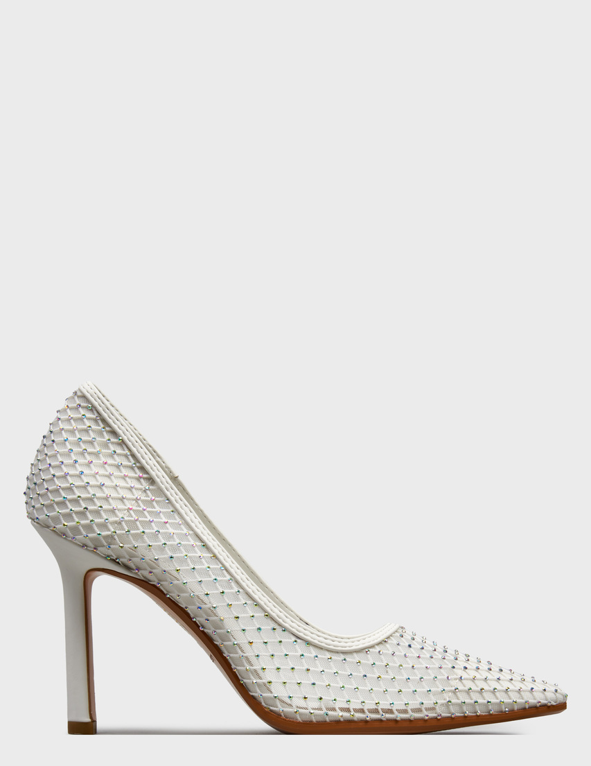 женские белые текстильные Туфли Laura Biagiotti 8609-Strass_white - фото-5