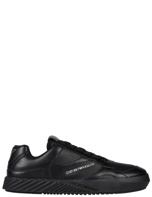 мужские черные кожаные Кроссовки Emporio Armani AGR-X4X283-XM191-C026 - фото-5