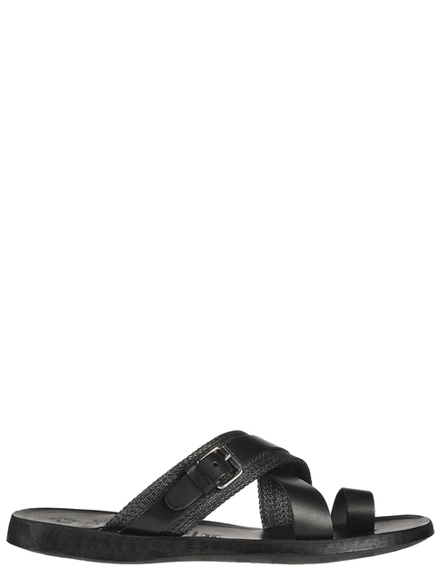 мужские черные кожаные Шлепанцы Eder Shoes 4296_black - фото-5