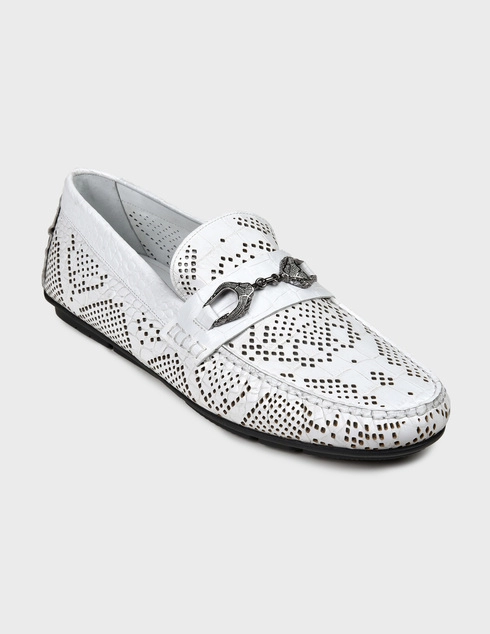 белые Мокасины Roberto Cavalli 1027-white