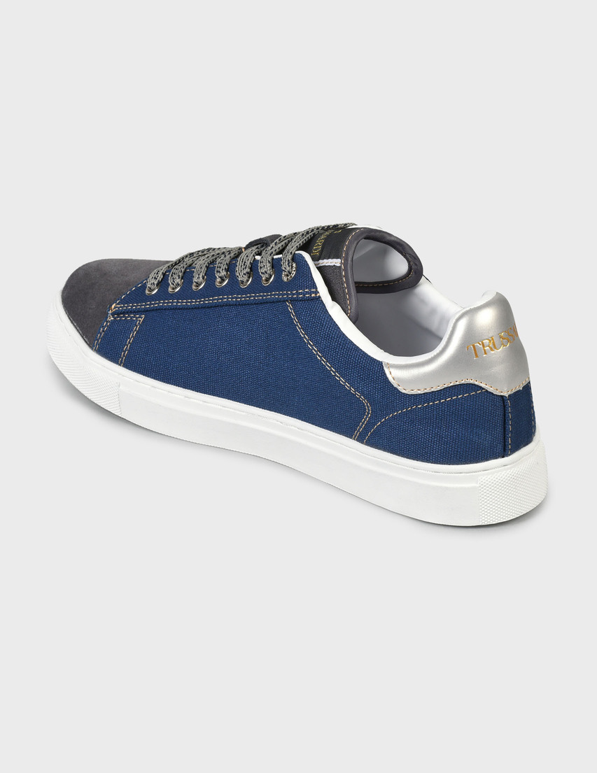 мужские синие Кеды Trussardi 77A003519Y099998-U290 - фото-2