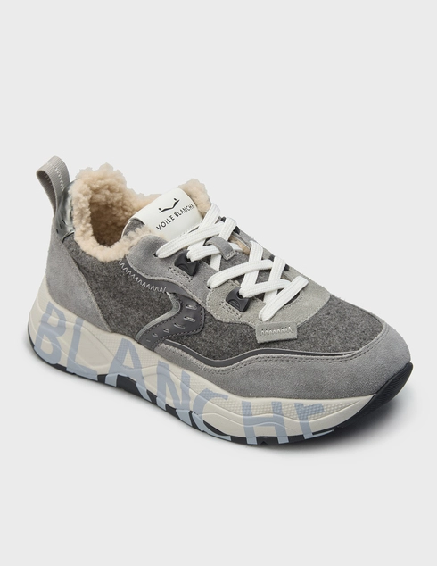 серые Кроссовки Voile Blanche 9460-3-wool-grey-logo_gray