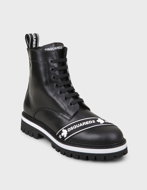 черные Ботинки Dsquared2 65197-logo-black