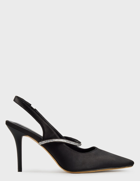 женские черные текстильные Босоножки Laura Biagiotti 8977-satin_black - фото-5