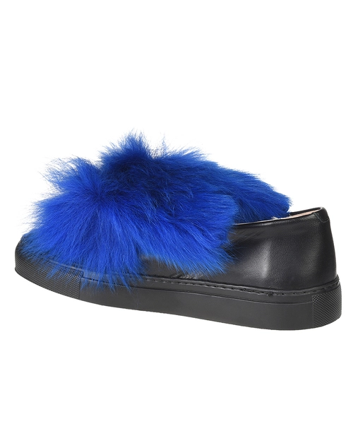 женские черные Слипоны Minna Parikka FLUFFY-BLUE-BLACK_black - фото-2