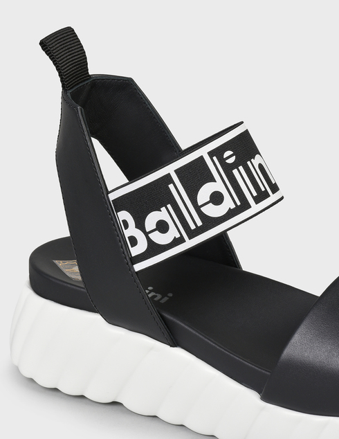 женские черные кожаные Босоножки Baldinini AGR-199015XVITE000000BXX - фото-5