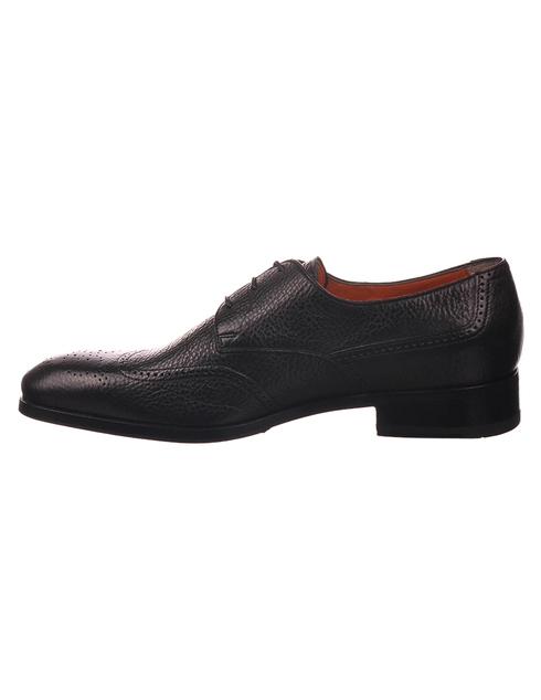 мужские черные Броги Santoni 13275-black - фото-2