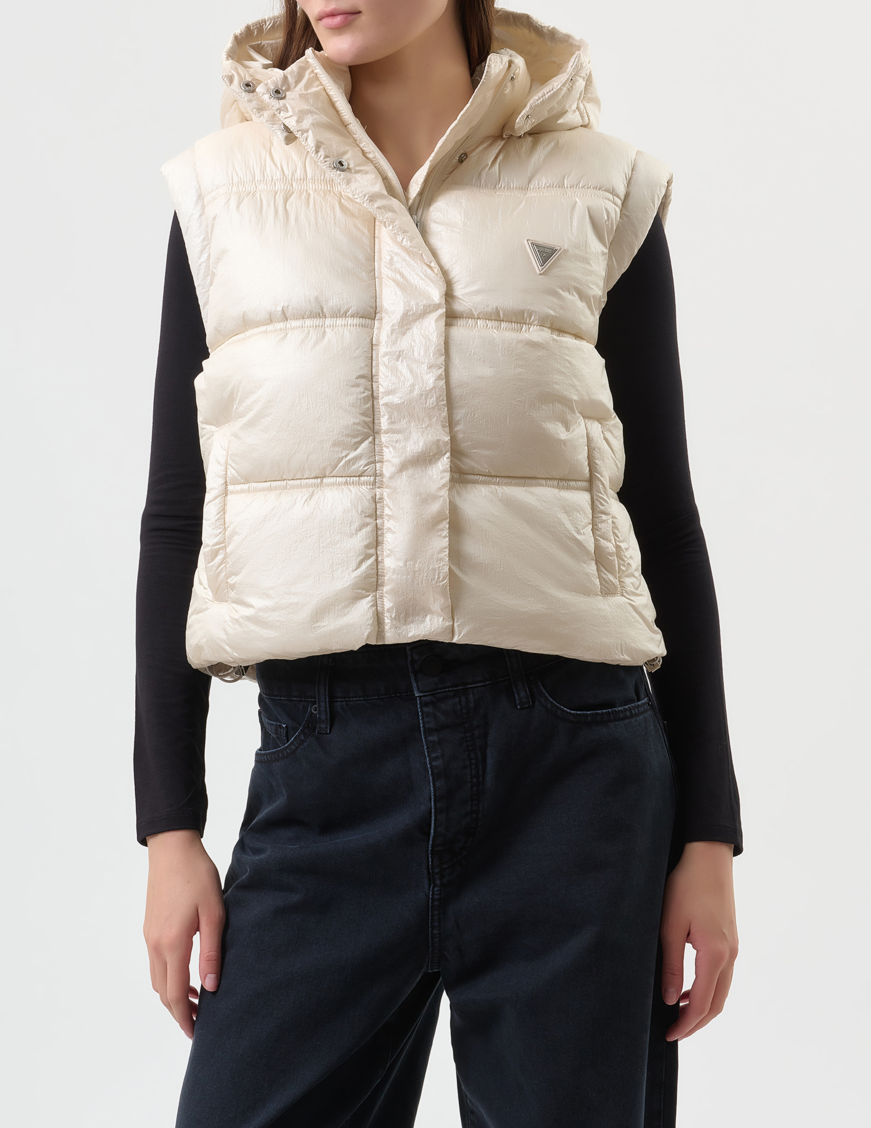 

Жилет, Бежевый;молочный