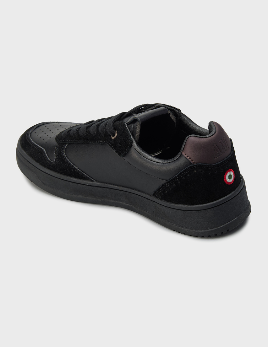 мужские черные Кеды Aeronautica Militare 0235_black - фото-2