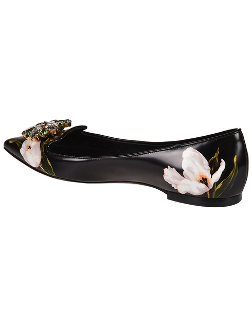 женские черные Балетки Dolce & Gabbana CP0014_black - фото-2