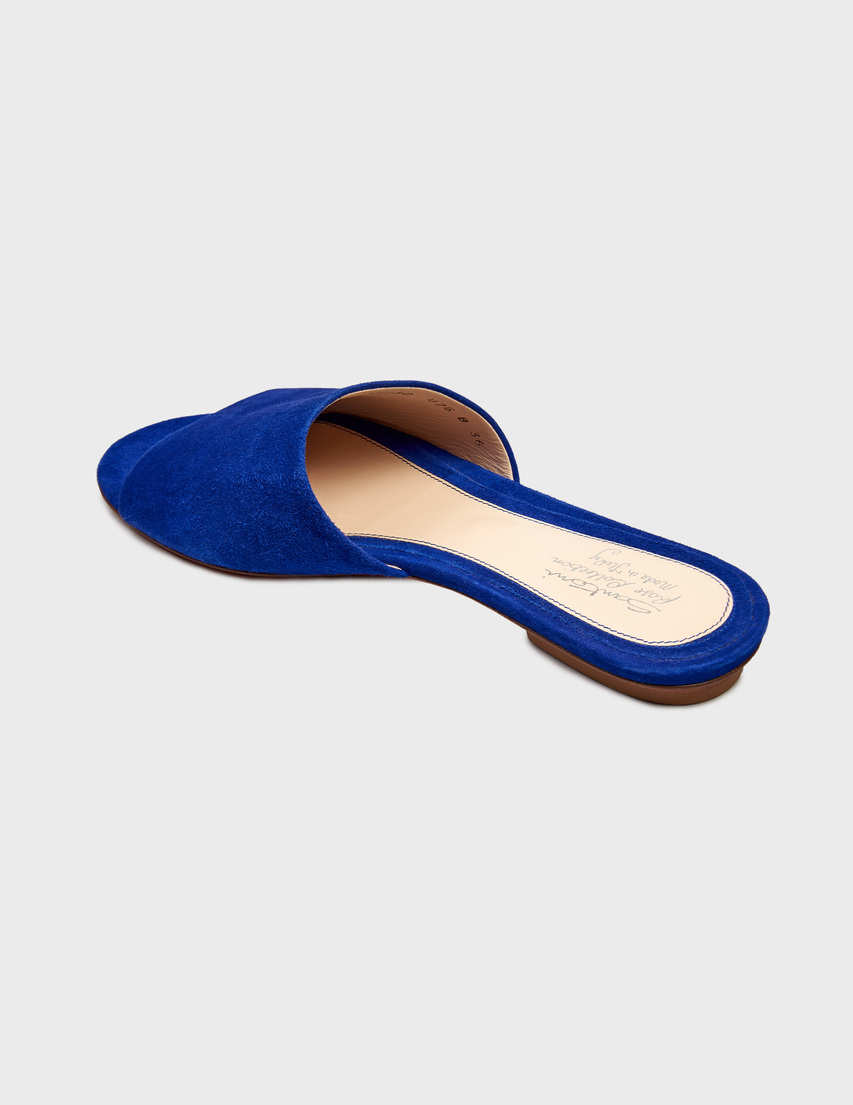 женские синие Шлепанцы Santoni Sant-WLFP55630HA1TMGDU75_blue - фото-2