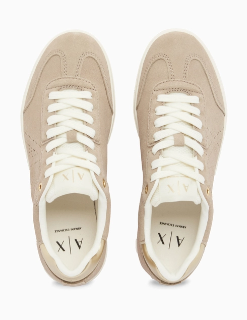 женские бежевые Кеды Armani Exchange XW002791AF23058-MZ285 - фото-2