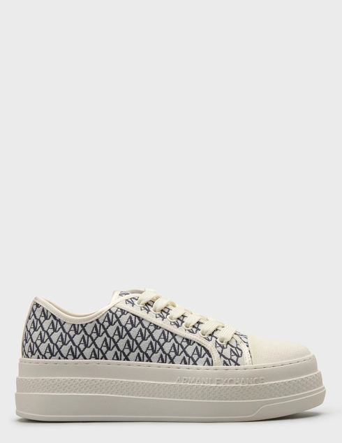 женские белые текстильные Кеды Armani Exchange XW002786-AF23055-MZ266_white - фото-5