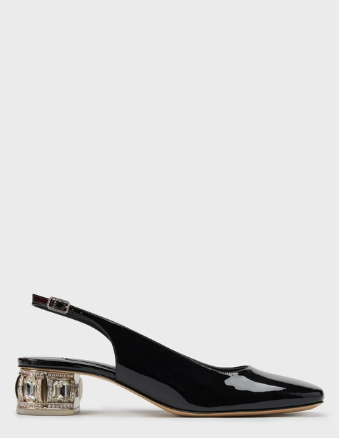 женские черные лакированные Босоножки Casadei 203-black - фото-5